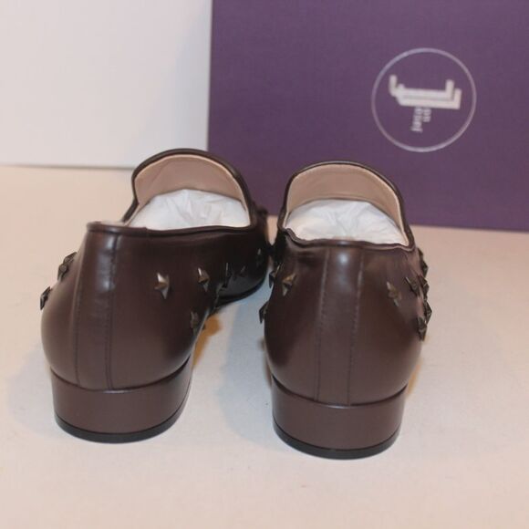 NWT Anthropologie Jon Josef Pandora Brown Leather Bronze Loafers - Picture 9 of 11